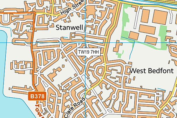TW19 7HH map - OS VectorMap District (Ordnance Survey)