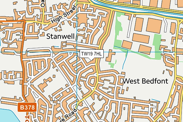 TW19 7HL map - OS VectorMap District (Ordnance Survey)