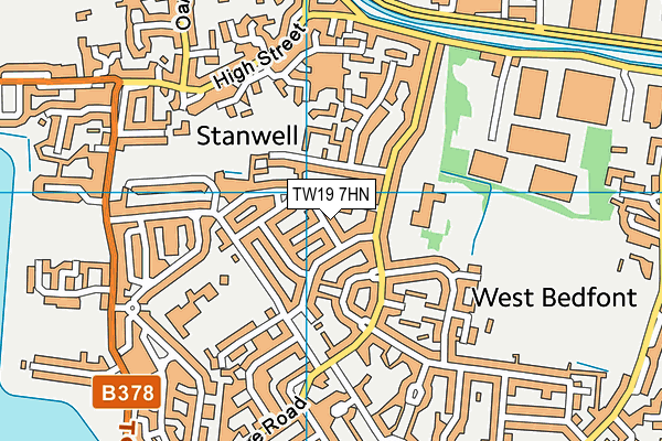 TW19 7HN map - OS VectorMap District (Ordnance Survey)