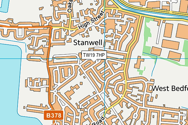 TW19 7HP map - OS VectorMap District (Ordnance Survey)
