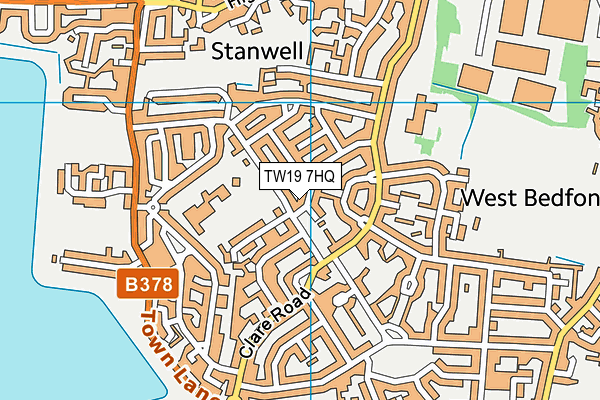 TW19 7HQ map - OS VectorMap District (Ordnance Survey)
