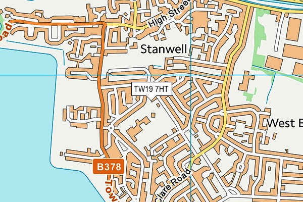 TW19 7HT map - OS VectorMap District (Ordnance Survey)