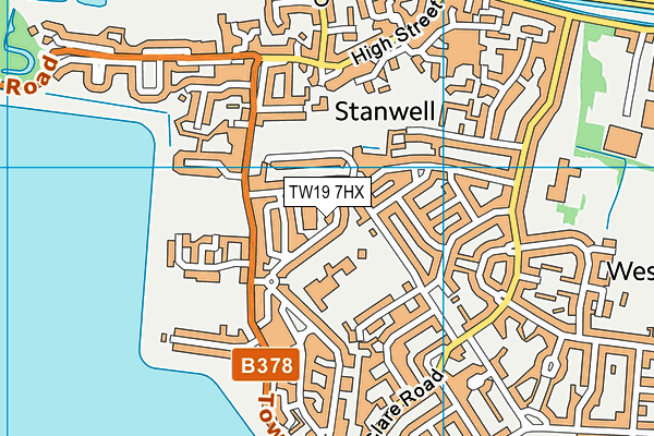 TW19 7HX map - OS VectorMap District (Ordnance Survey)