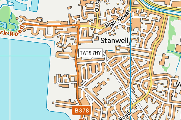 TW19 7HY map - OS VectorMap District (Ordnance Survey)