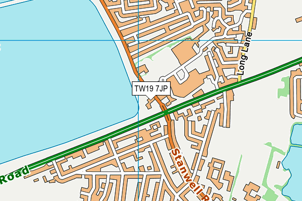 TW19 7JP map - OS VectorMap District (Ordnance Survey)