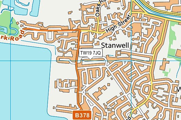 TW19 7JQ map - OS VectorMap District (Ordnance Survey)