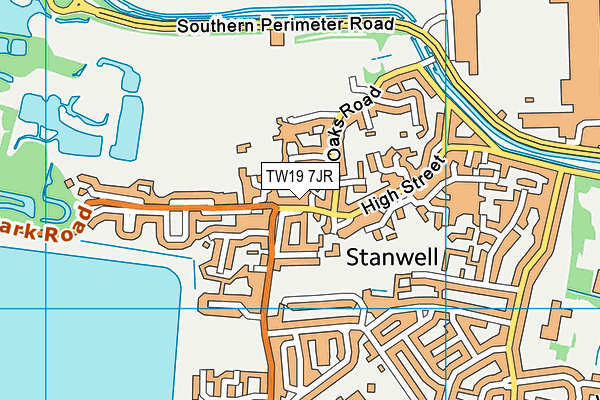 TW19 7JR map - OS VectorMap District (Ordnance Survey)