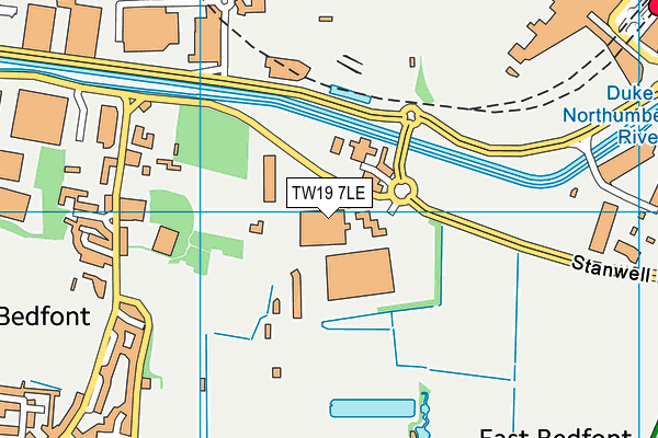 TW19 7LE map - OS VectorMap District (Ordnance Survey)