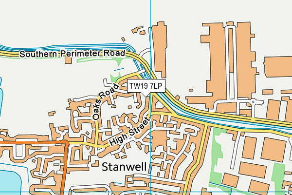 TW19 7LP map - OS VectorMap District (Ordnance Survey)