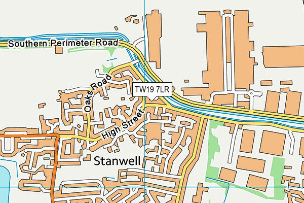 TW19 7LR map - OS VectorMap District (Ordnance Survey)