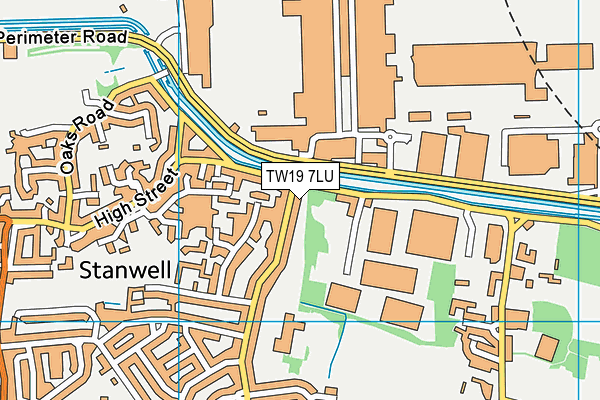 TW19 7LU map - OS VectorMap District (Ordnance Survey)