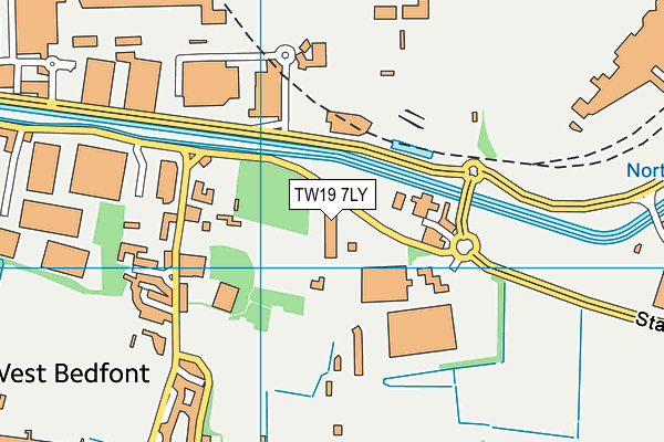 TW19 7LY map - OS VectorMap District (Ordnance Survey)