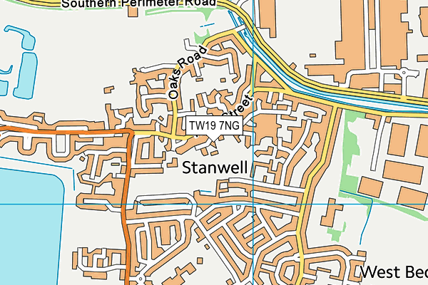 TW19 7NG map - OS VectorMap District (Ordnance Survey)