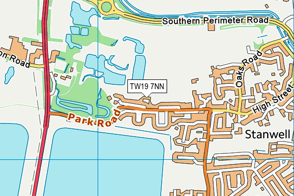 TW19 7NN map - OS VectorMap District (Ordnance Survey)