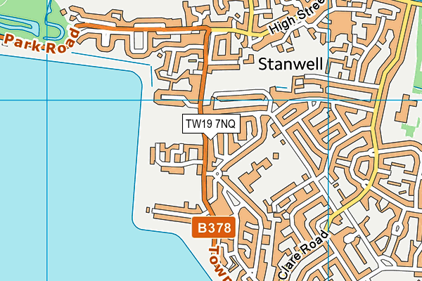 TW19 7NQ map - OS VectorMap District (Ordnance Survey)