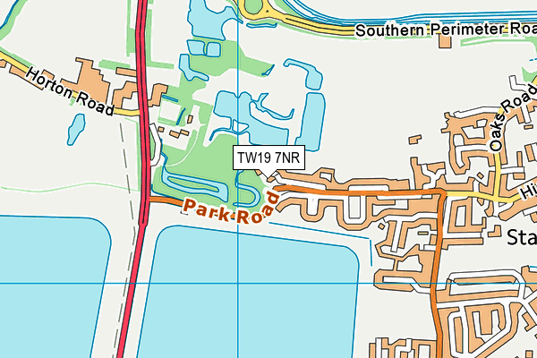 TW19 7NR map - OS VectorMap District (Ordnance Survey)