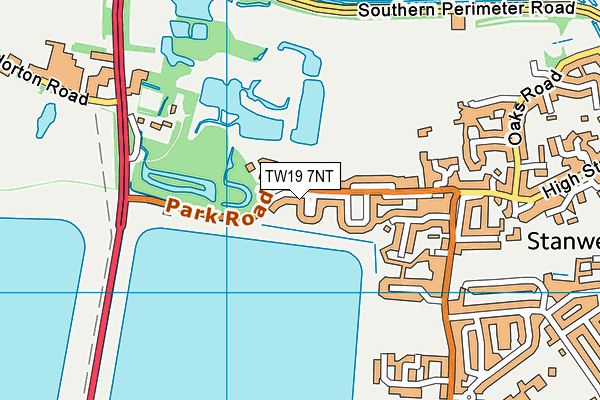 TW19 7NT map - OS VectorMap District (Ordnance Survey)
