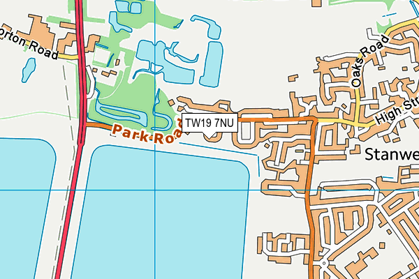 TW19 7NU map - OS VectorMap District (Ordnance Survey)