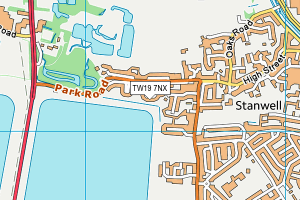 TW19 7NX map - OS VectorMap District (Ordnance Survey)