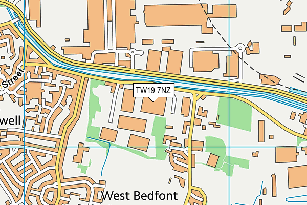 TW19 7NZ map - OS VectorMap District (Ordnance Survey)