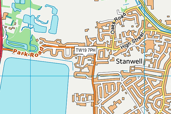 TW19 7PH map - OS VectorMap District (Ordnance Survey)