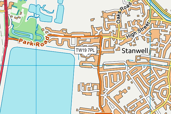 TW19 7PL map - OS VectorMap District (Ordnance Survey)