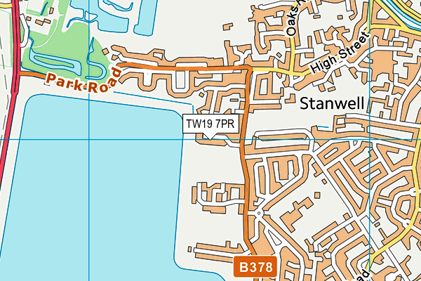 TW19 7PR map - OS VectorMap District (Ordnance Survey)