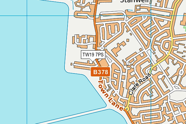 TW19 7PS map - OS VectorMap District (Ordnance Survey)