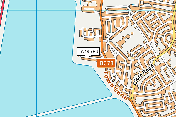 TW19 7PU map - OS VectorMap District (Ordnance Survey)