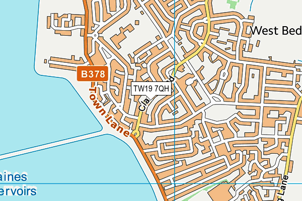 TW19 7QH map - OS VectorMap District (Ordnance Survey)