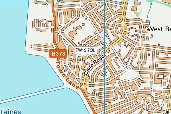 TW19 7QL map - OS VectorMap District (Ordnance Survey)