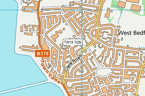 TW19 7QN map - OS VectorMap District (Ordnance Survey)