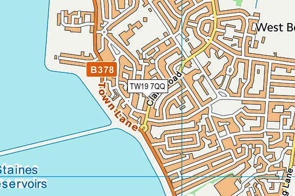 TW19 7QQ map - OS VectorMap District (Ordnance Survey)