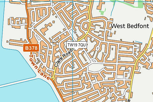 TW19 7QU map - OS VectorMap District (Ordnance Survey)