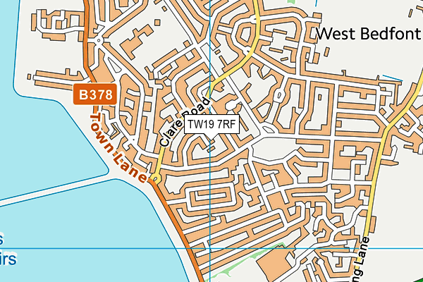 TW19 7RF map - OS VectorMap District (Ordnance Survey)