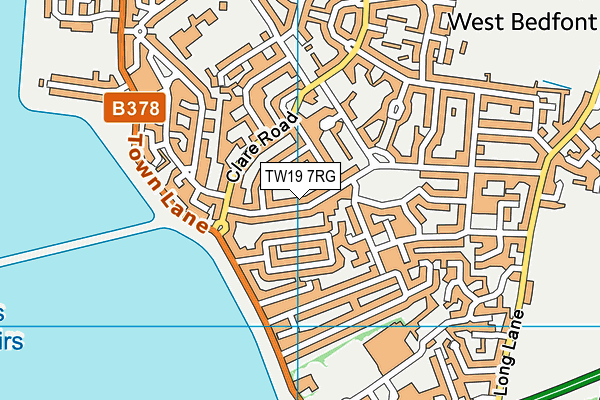 TW19 7RG map - OS VectorMap District (Ordnance Survey)