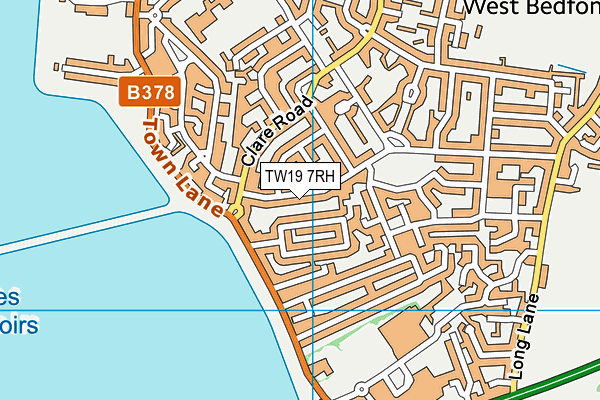 TW19 7RH map - OS VectorMap District (Ordnance Survey)