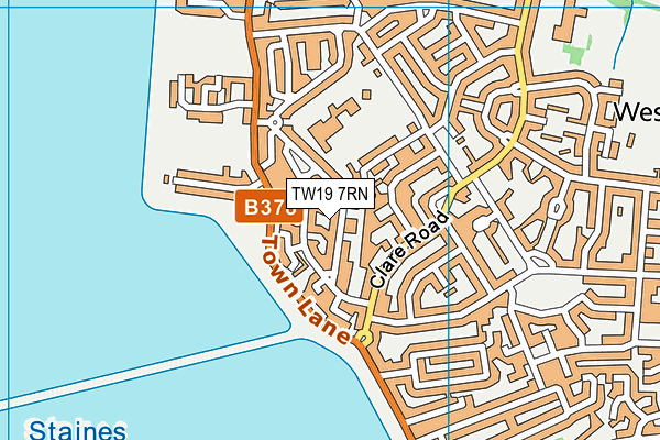 TW19 7RN map - OS VectorMap District (Ordnance Survey)