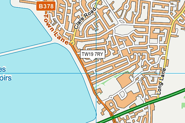 TW19 7RY map - OS VectorMap District (Ordnance Survey)
