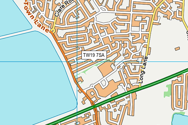 TW19 7SA map - OS VectorMap District (Ordnance Survey)