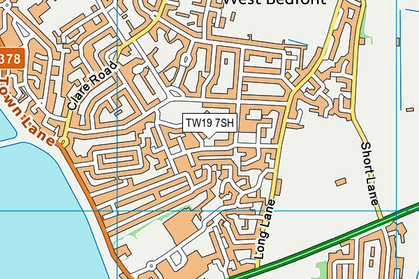 TW19 7SH map - OS VectorMap District (Ordnance Survey)