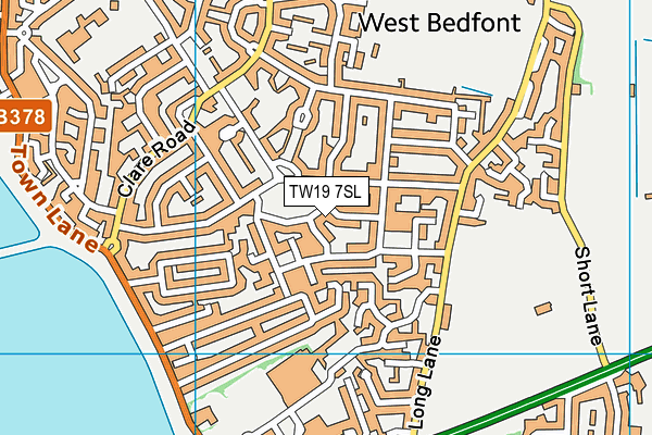 TW19 7SL map - OS VectorMap District (Ordnance Survey)