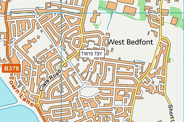 TW19 7SY map - OS VectorMap District (Ordnance Survey)