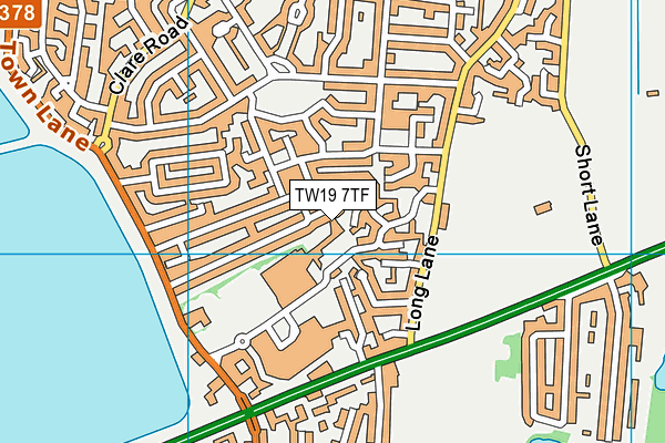 TW19 7TF map - OS VectorMap District (Ordnance Survey)