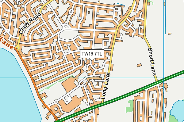 TW19 7TL map - OS VectorMap District (Ordnance Survey)