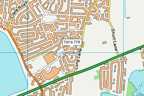 TW19 7TR map - OS VectorMap District (Ordnance Survey)