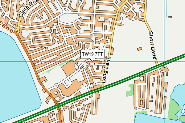 TW19 7TT map - OS VectorMap District (Ordnance Survey)