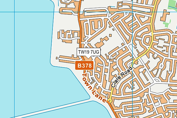 TW19 7UG map - OS VectorMap District (Ordnance Survey)