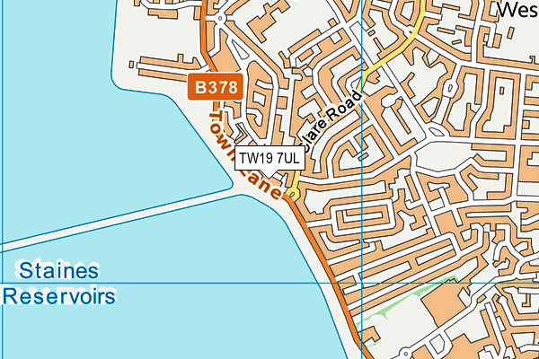 TW19 7UL map - OS VectorMap District (Ordnance Survey)