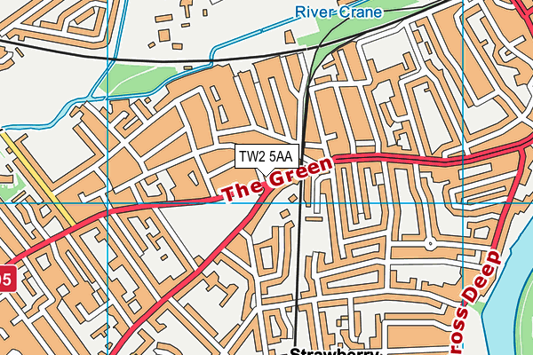 TW2 5AA map - OS VectorMap District (Ordnance Survey)